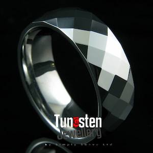 Products: Multi sided Polished Tungsten ring ZOSIMUS by Simply Suave