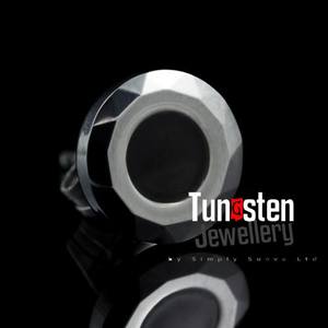 Gray Black Mens Earrings
