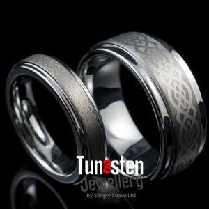Tungsten Rings by Simply Suave Matching Celtic Rings– SPARTAN Wedders