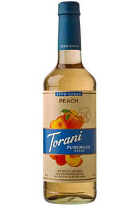 Puremade Torani Syrups: Puremade Zero Sugar Peach 750ml