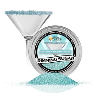 Rimming Sugar: Light Blue Pearl Cocktail Rimming Sugar