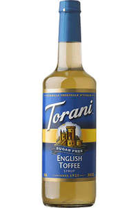 Torani Sugar Free Syrups: Torani Sugar Free Syrup English Toffee 750ml