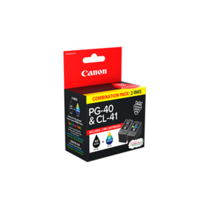 Canon 1X Pg40 Black Ink Cart 1X Cl41 Fine Colour Ink Cart