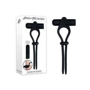Zero Tolerance Black Tie Affair Black Vibrating Lasoo Cock Ring