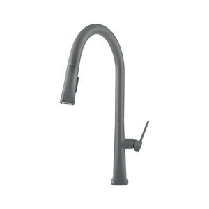 Grey Kitchen Pull Out Mixer Tap Swivel Spout Laundry Sink