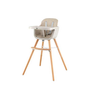 Baby Room Furniture: 3 In 1 Wooden Convertible Baby High Chair With Removable Tray Pink