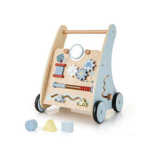Wooden Baby Walker With Storage For Motor Skill Development