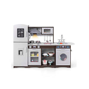 Toys: Kids Kitchen Playset Corner Toy Wooden Kitchen Set