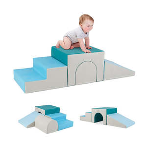 Baby Gear: 4 Pieces Foam Climb And Crawl Activity Play Set For Toddlers