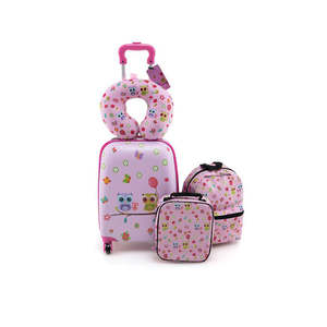 Toys Kids Baby: 5 Piece Kids Luggage Set With Backpack And Neck Pillow Name Tag