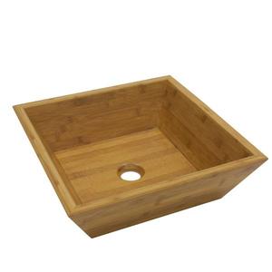 Moku Bamboo Bathroom Basin Square 406mm