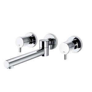 Basins Vanites: Bathtub Spout Basin Water Spout Swivel And Wall Taps Set Brass Chrome