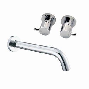 Basins Vanites: Chrome Bathtub Spout Basin Water Spout Mixer Tap Set With Wall Taps
