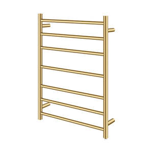 7 Bars Electric Heated Towel Rack Round Stainless Towel Rail Warmer
