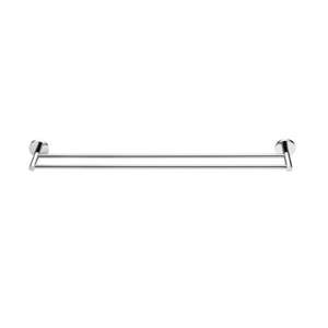 Baths: 800Mm Double Towel Rail Rack Bar Cut To Size Chrome Round Towel Holder