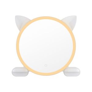 Mirrors: 3 Colors Led Light Vanity Tabletop Makeup Mirror Stepless Dimming