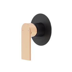 Prato Wall Mounted Bath and Shower Mixer Luxury Matte Black Rose Gold