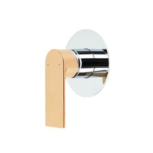 Prato Wall Mounted Bath and Shower Mixer Luxury Chrome With Rose Gold