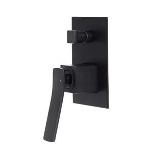 Showers: Cortina Wall Mounted Shower Mixer with Diverter Matte Black