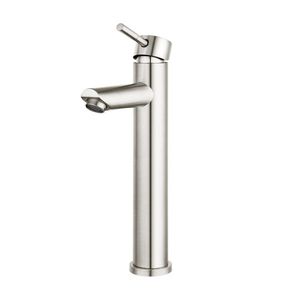 Taps: Stainless Steel Countertop Bathroom Basin Mixer Tall Vanity Faucet