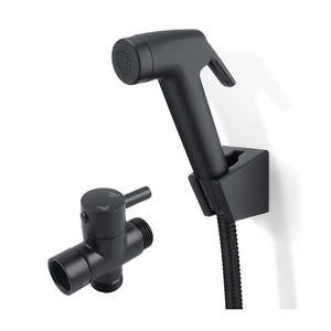 Toilet Sprayer Bidet Spray Kit Stainless Steel Hose Black