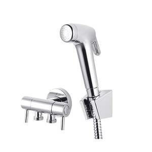 Toilets: Toilet Bidet Spray Handheld Sprayer And Dual Control Cistern Cock Tap