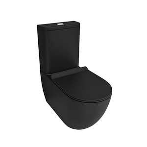 Toilets: 620X345X830Mm Toilet Suite Bathroom Toilet Seat Soft Closing Black