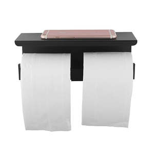 Double Toilet Paper Holder Rack Bathroom Tissue Roll Holder Storage