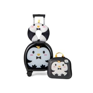 4 Piece Kids Luggage Suitcase Set With Hardside Spinner