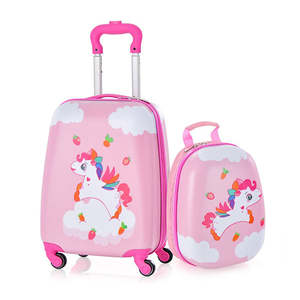 2 Piece Carry On Luggage Set With Spinner Wheels For Children