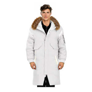 Abbee White 3Xl Winter Fur Hooded Thick Overcoat Jacket Puffer