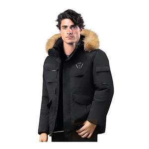 Abbee Black 3Xl Winter Fur Hooded Down Quilted Warm Puffer Coat