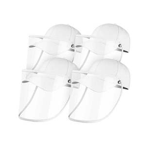 Men Accessories: 4X Outdoor Hat Anti Fog Dust Saliva Cap Face Shield Cover Adult White