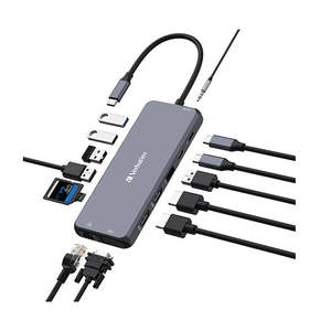 Verbatim Usb C Pro Multiport Hub 14 Ports