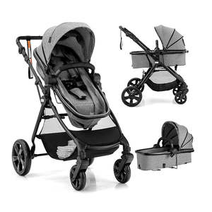 2 In 1 Convertible High Landscape Baby Stroller With Adjustable Canopy