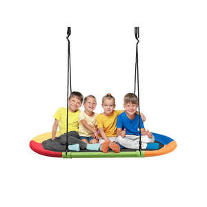 Toys: Flying Oval Tree Swing Set With Adjustable Ropes For Outdoor