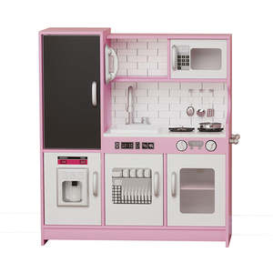 Kids Kitchen Set Wooden Pretend Play Cooking Toy