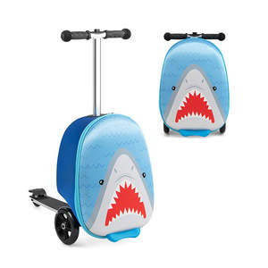 Fashion Clothing: 2 In 1 Skateboard Luggage With 3 Color Lighted Wheels For Kids