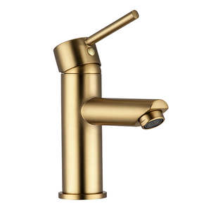 Basins Vanites: Brushed Gold Luxury Bathroom Basin Sink Mixer Tap Sink Vanity Faucets