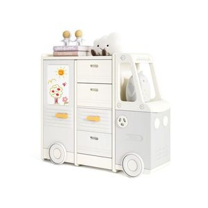 Baby Room Furniture: Toy Storage Organizer With 4 Pull Out Drawers