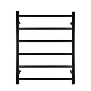 Round 6 Bars Electric Heated Towel Rack Stainless Steel Rails Warmer