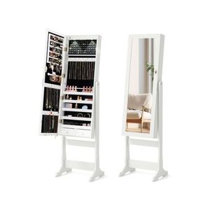 Mirrors: Freestanding Jewelry Cabinet With Full Length Mirror And Led Lights