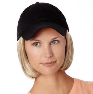 Hats With Hair Halos: Short Length Black Hat