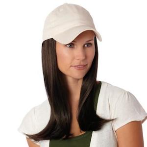 Hats With Hair Halos: Long Length Beige Hat