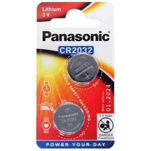 Panasonic CR-2032 Lithium Button Battery 2 Pack SIMPOWER