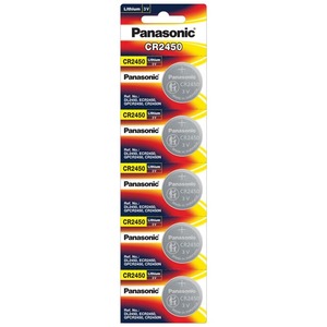 Products: Panasonic CR2450/5BN Lithium Battery 620mAh 5Pk SIMPOWER