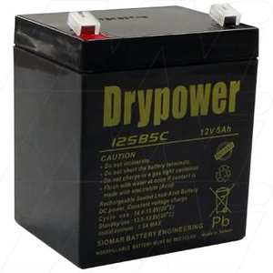 Drypower 12SB5C 12V SLA 5Ah Rechargeable Battery SIMPOWER