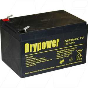 Drypower 12SB14C-F2 12V SLA Golf Mobility Battery SIMPOWER