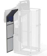 Wheelie Bin Ecosystem: DM-OPGUARD // Dumpmaster Operator Guard, with steel frame and curved PET-G panel