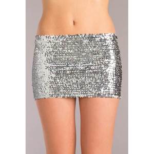 SEQUIN SKIRT - SILVER - Sinderellas